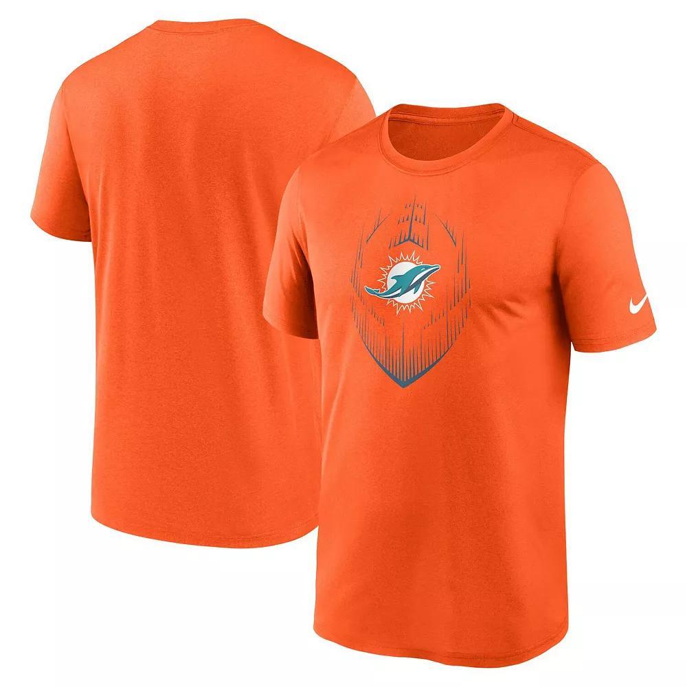 Men's Nike Orange Miami Dolphins Primetime Legend Icon Performance T-Shirt, Size: Large Product Image