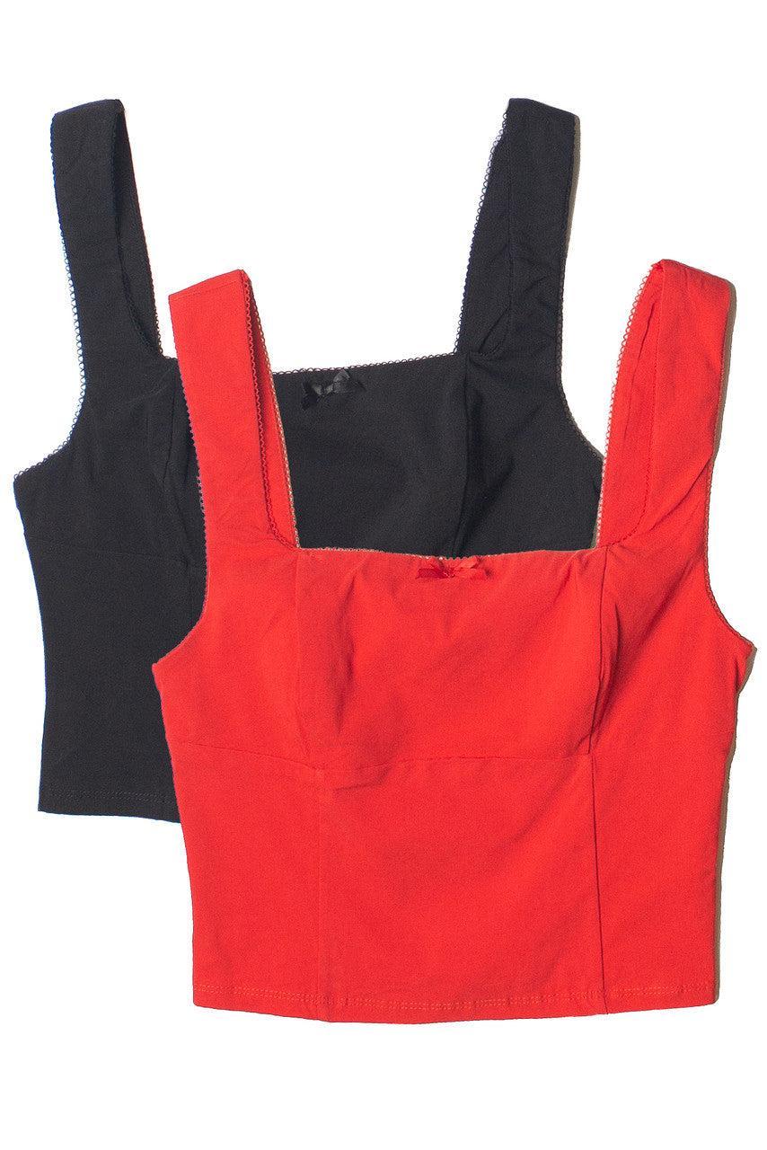 Square Neck Bow Tank Top Product Image