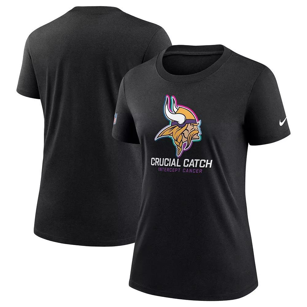 Women's Nike  Black Minnesota Vikings 2024 NFL Crucial Catch Tri-Blend T-Shirt, Size: XS Product Image