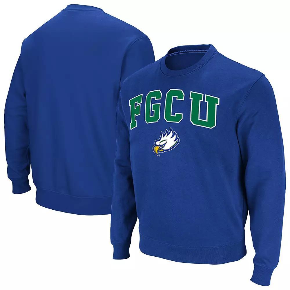 Men's Colosseum Royal Florida Gulf Coast Eagles Arch & Logo Pullover Sweatshirt,  Product Image