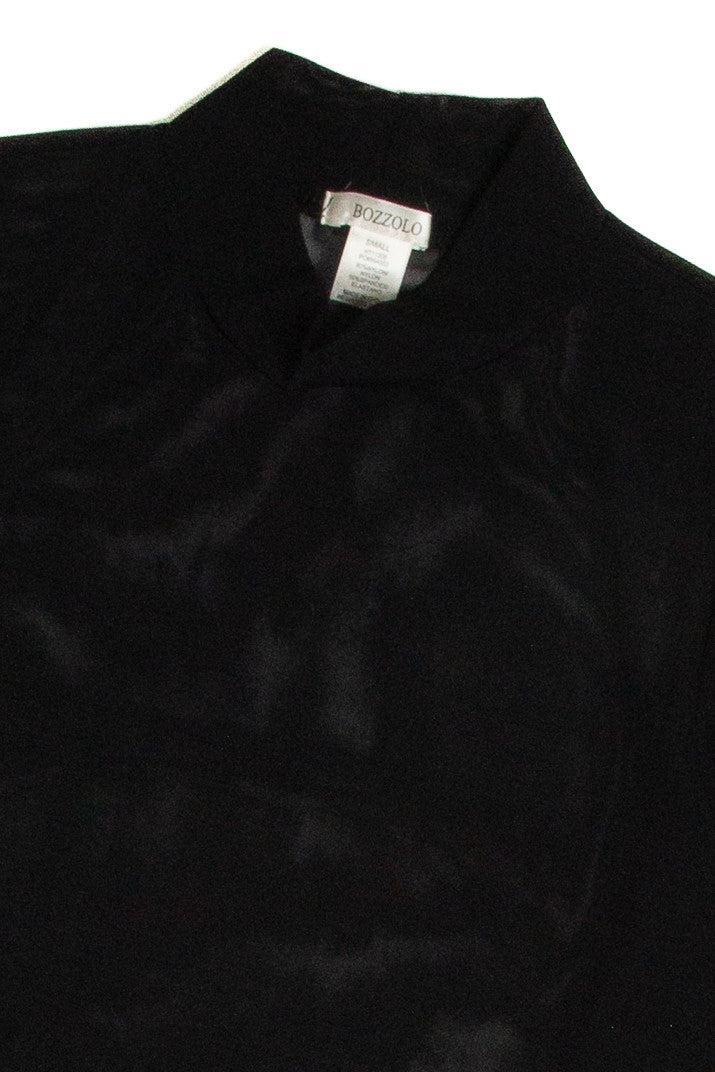 Black Mesh Long Sleeve Turtleneck Product Image