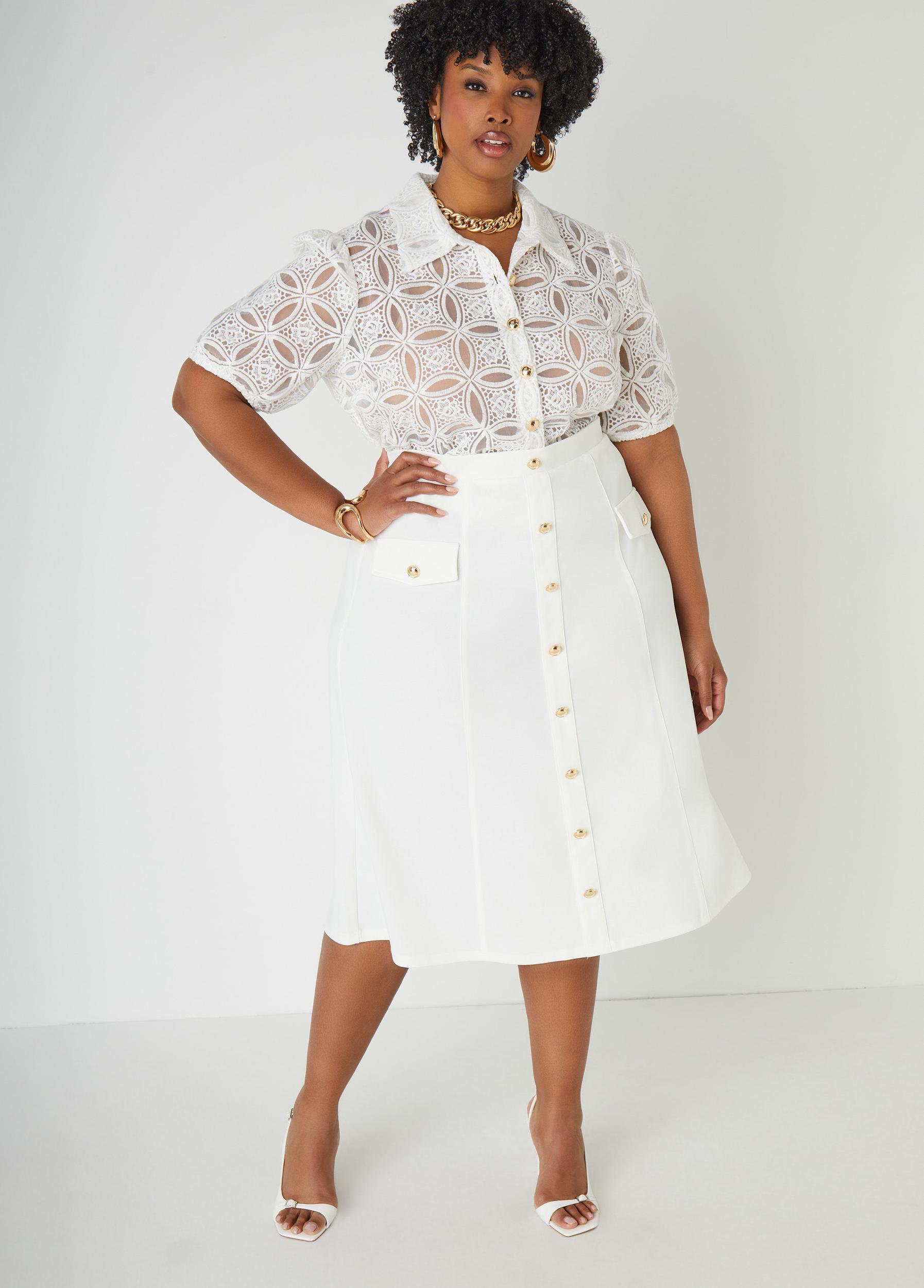 Cropped Embroidered Shirt Product Image