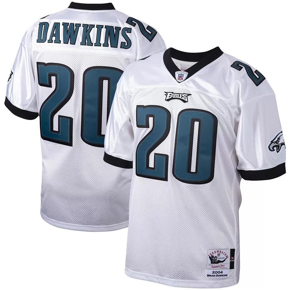 Men's Mitchell & Ness Brian Dawkins White Philadelphia Eagles 2004 Authentic Throwback Retired Player Jersey, Size: 52 Product Image