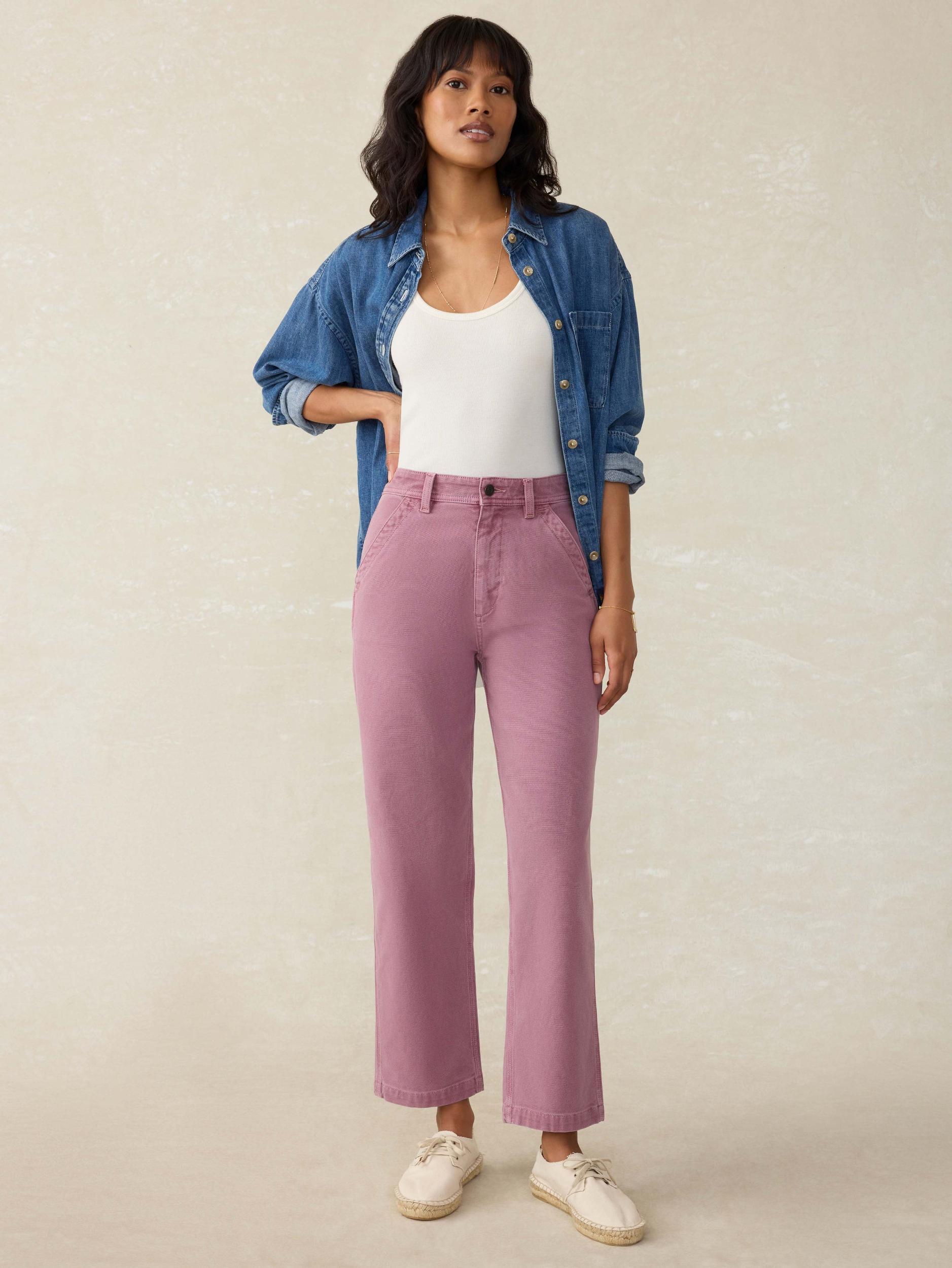 Sunwashed Canvas Dockside Pant - Weathered Orchid Female Product Image
