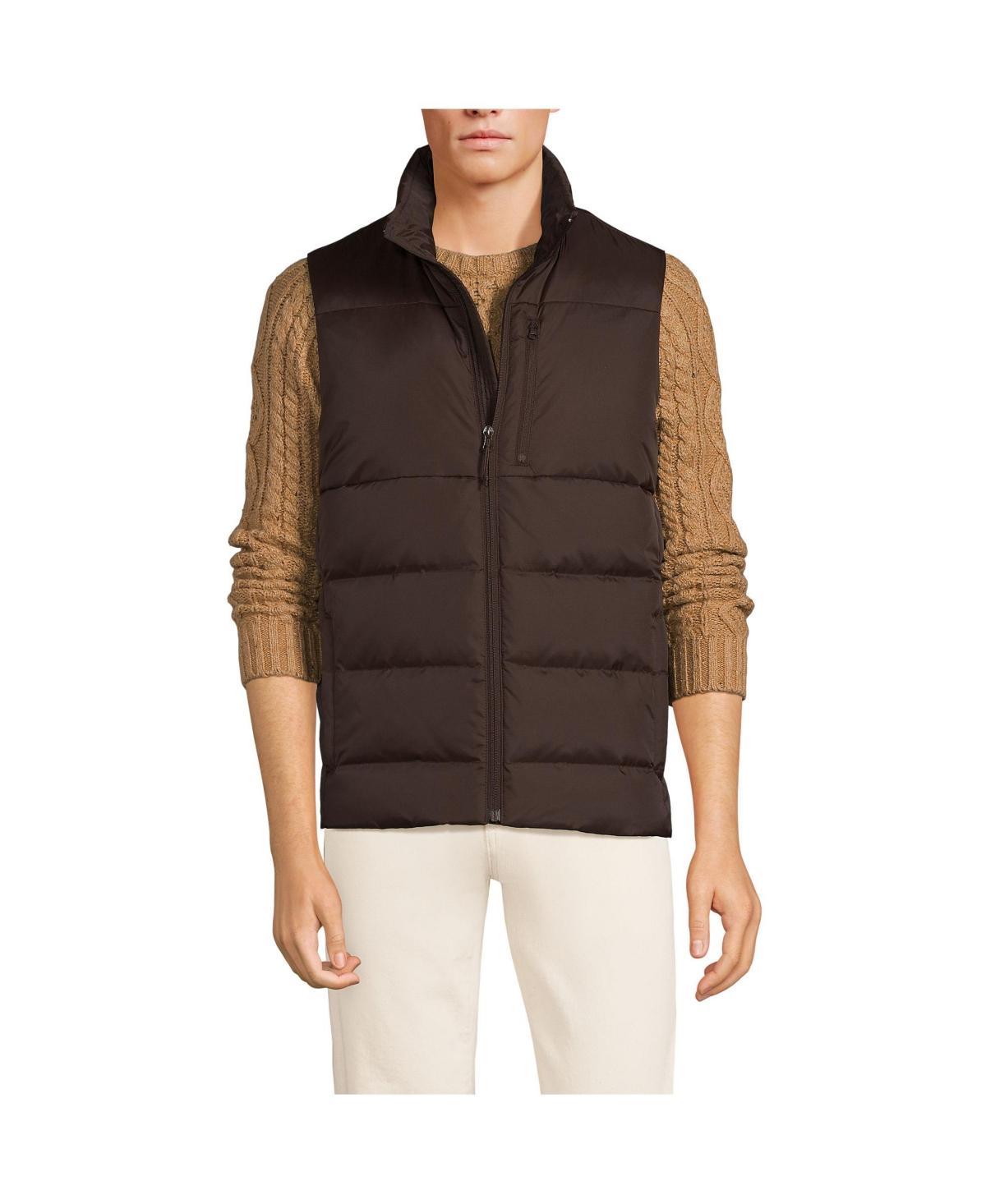 Lands End Mens Wide Channel 600 Down Puffer Vest - Black Product Image