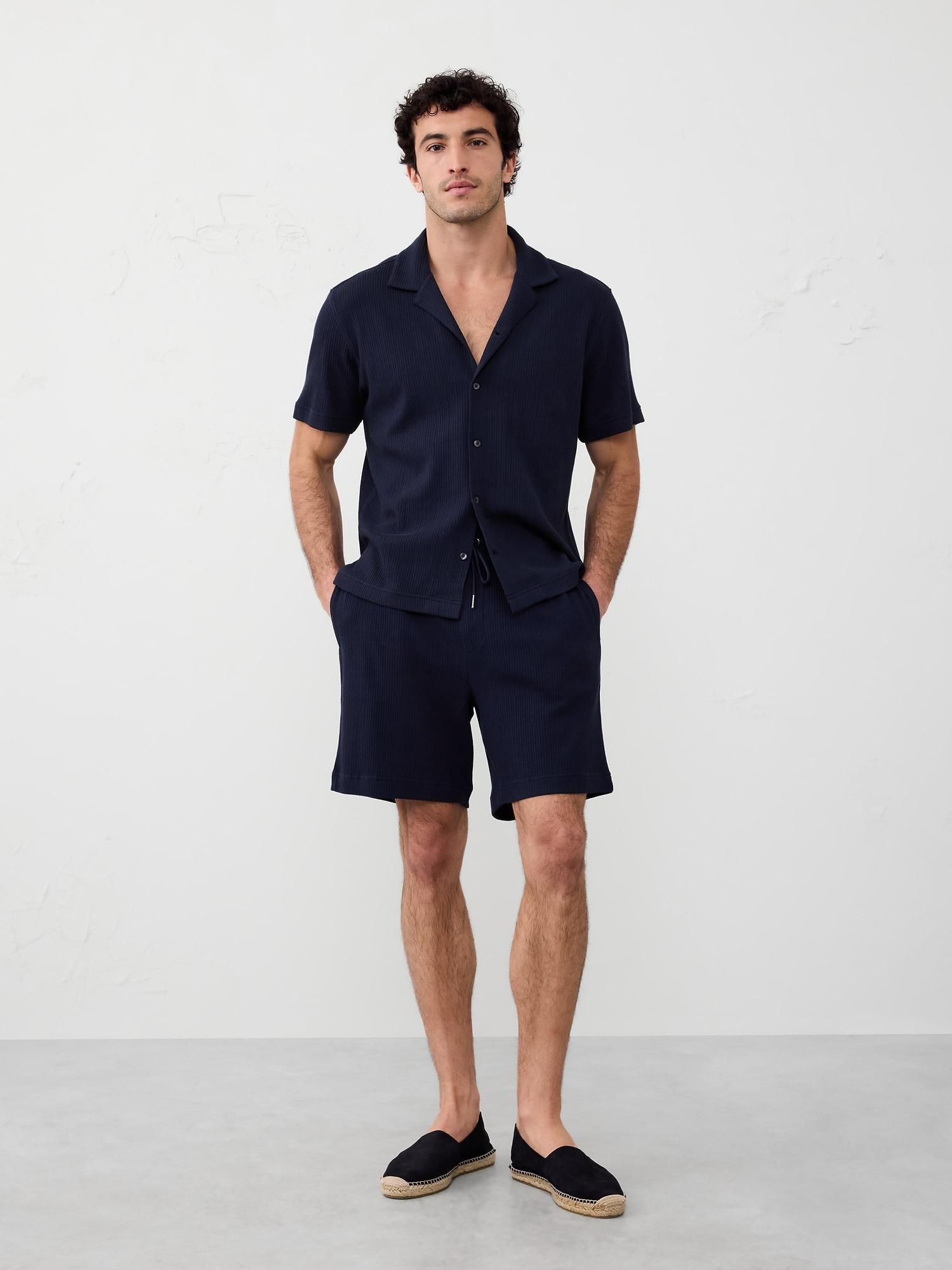 Crinkle Ribbed Polo Product Image