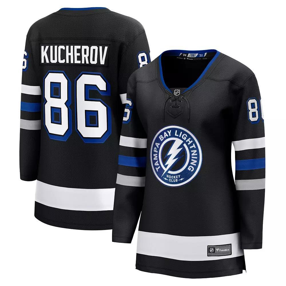 Women's Fanatics Branded Nikita Kucherov Black Tampa Bay Lightning Alternate Premier Breakaway Player Jersey,  Product Image