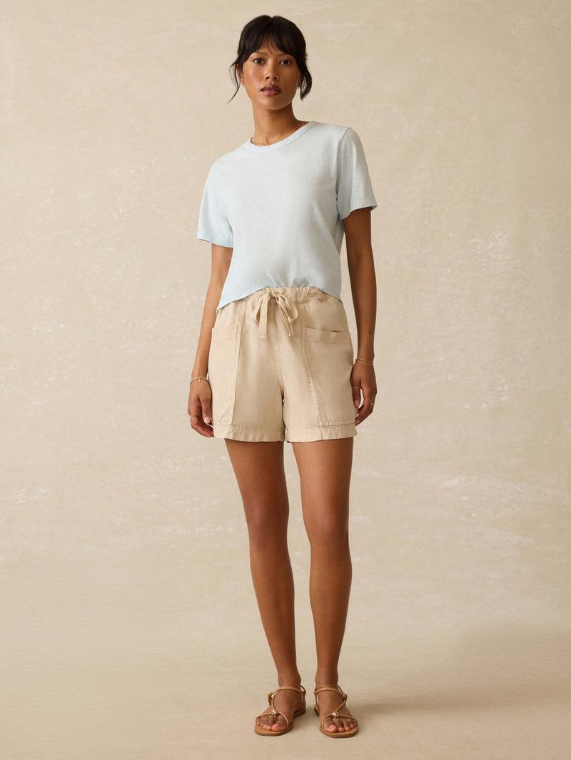 Sunwashed Regenerative Cotton Essential Tee - Sky Product Image