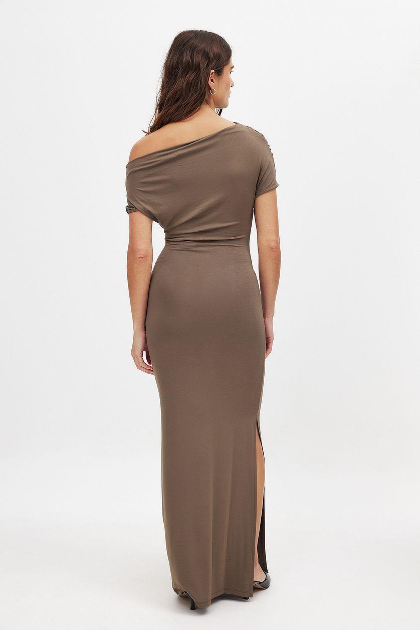 Soft Line Draped Maxi Dress Product Image