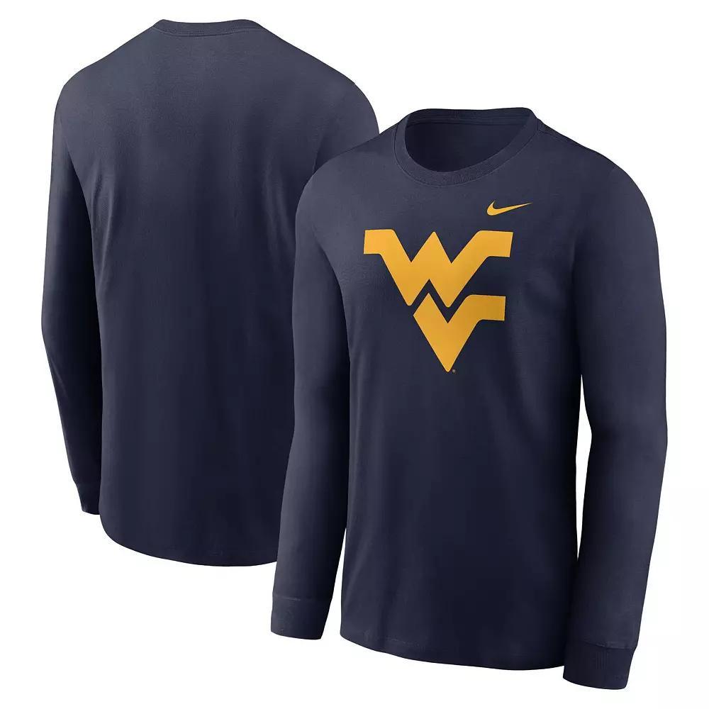 Men's Nike Navy West Virginia Mountaineers Primary Logo Long Sleeve T-Shirt,  Product Image