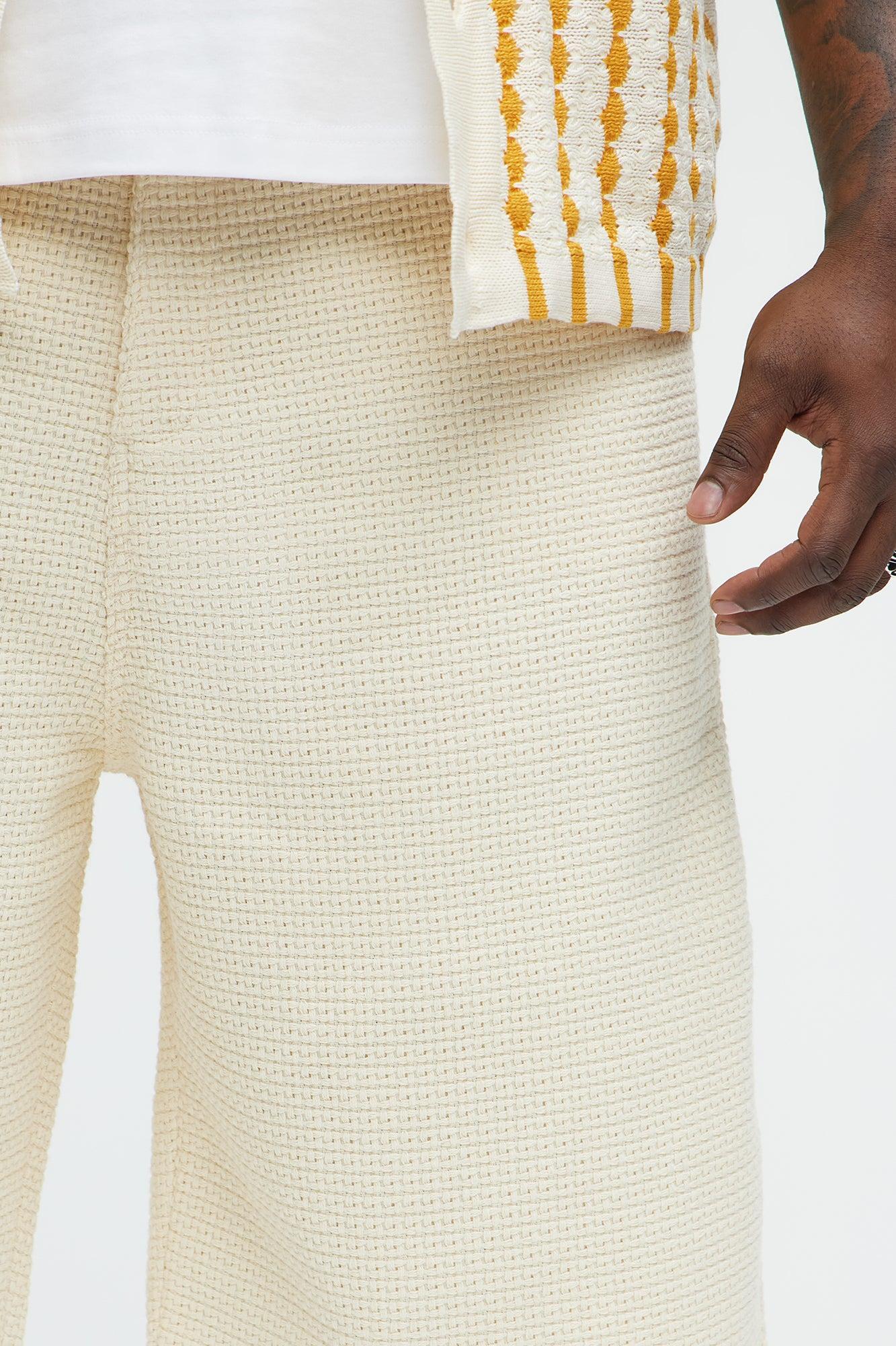Linden Textured Baggy Shorts - Off White Product Image