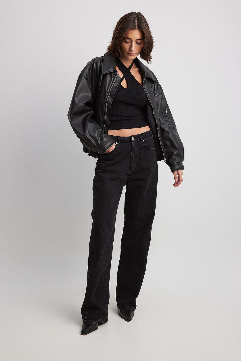 Neck Detail Rib Top Product Image