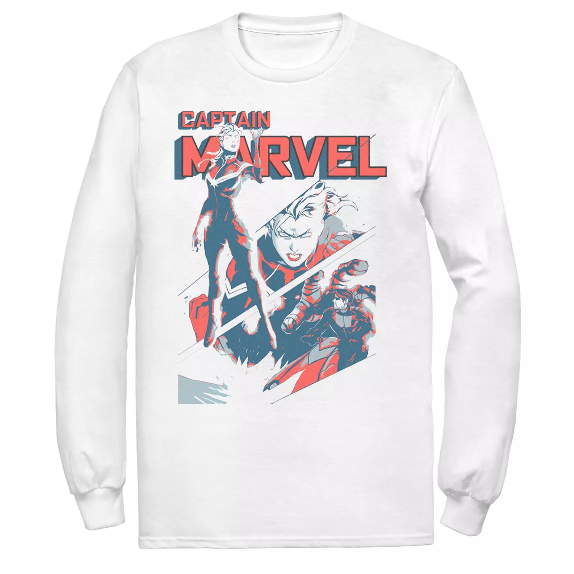 Men's Marvel Captain Marvel Tee, Size: XXL, White Product Image