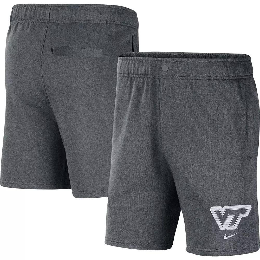 Men's Nike Gray Virginia Tech Hokies Fleece Shorts, Size: XL, Grey Product Image