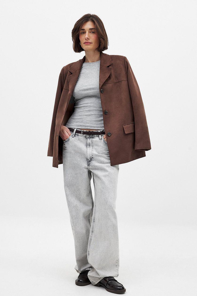 Round Neck Ribbed Top Product Image