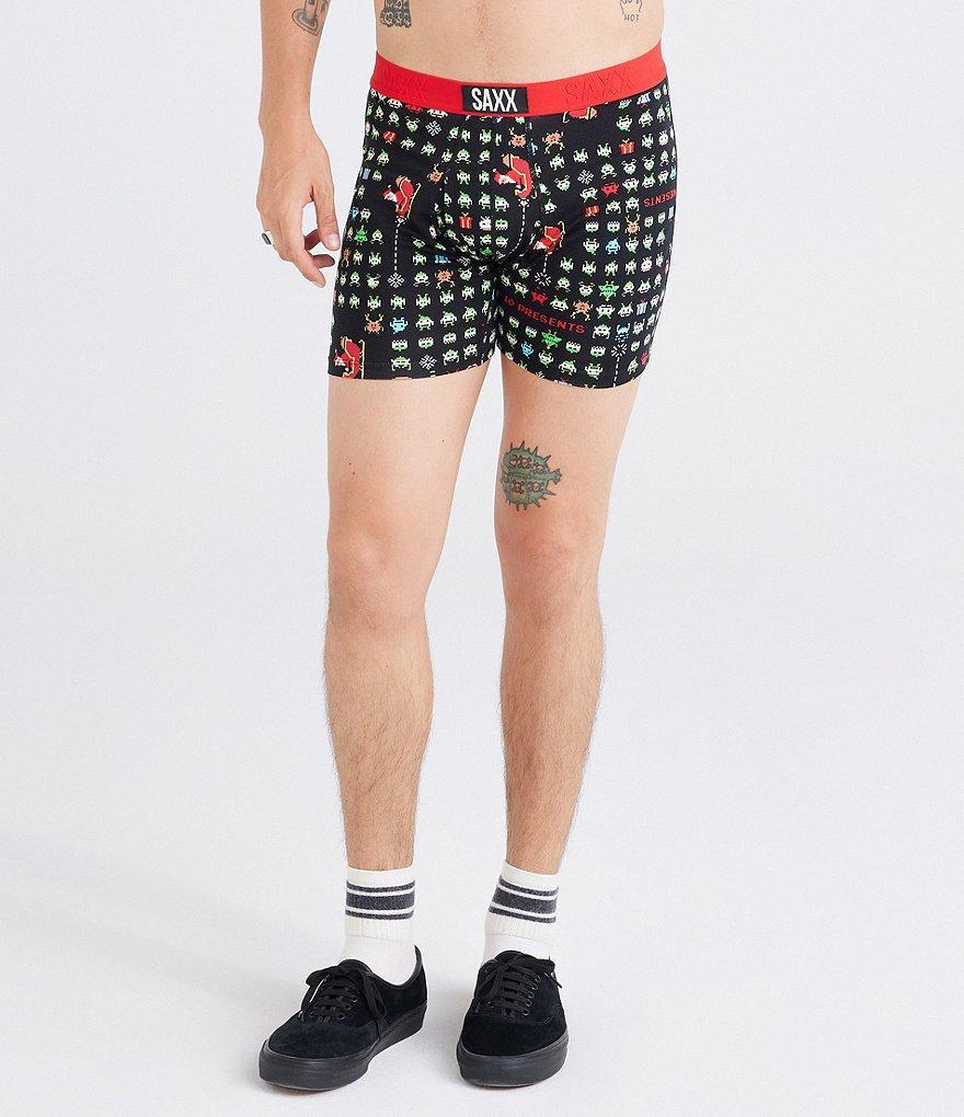 SAXX Ultra Super Soft Relaxed Christmas Sleigh Invaders Fit 5#double; Inseam Boxer Brief Product Image