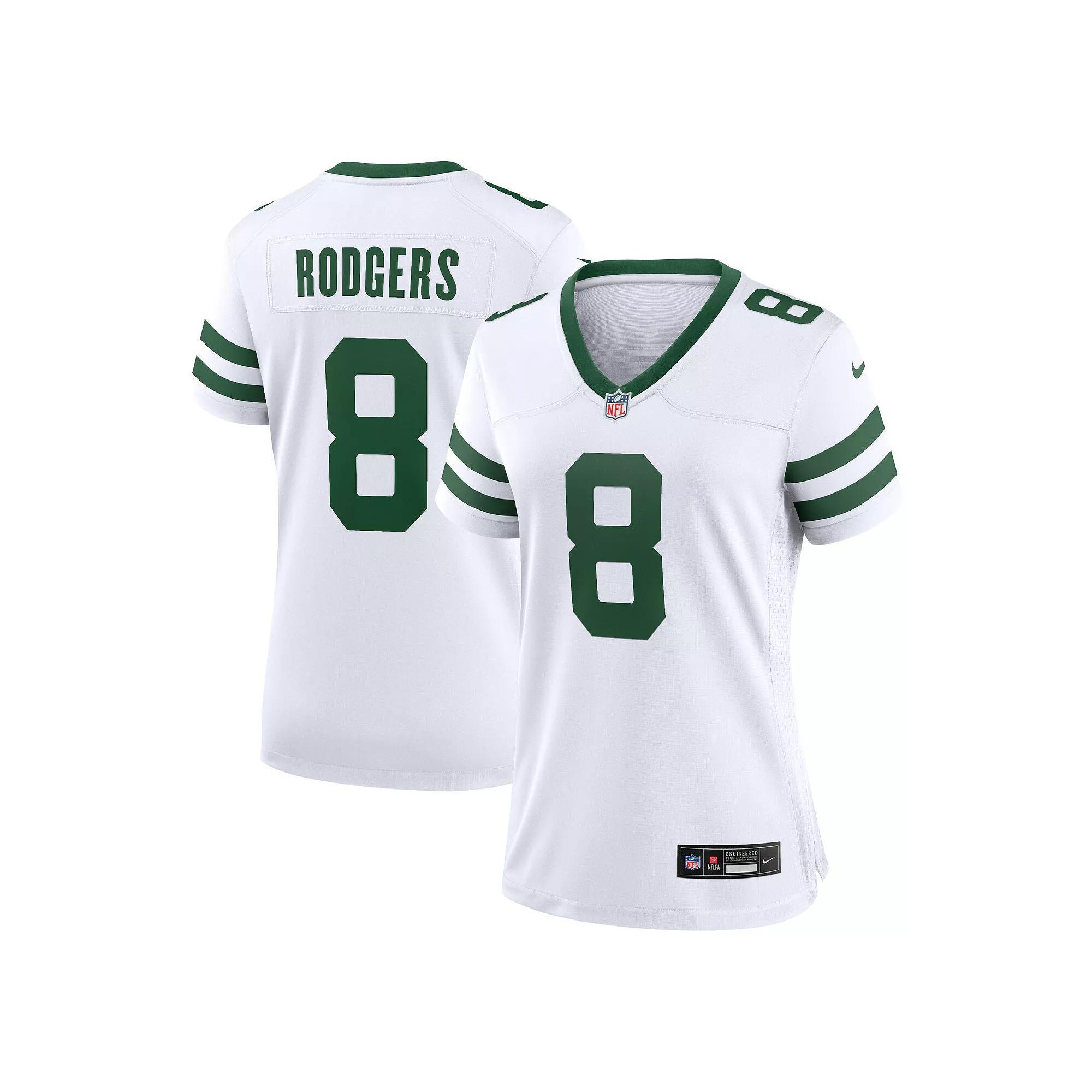 Women's Nike Aaron Rodgers Legacy White New York Jets Game Jersey, Size: 2XL Product Image