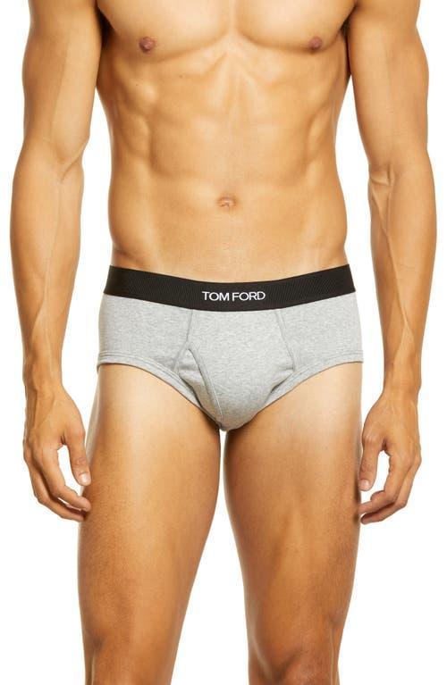 Mens 2-Pack Solid Jersey Logo-Waist Briefs Product Image