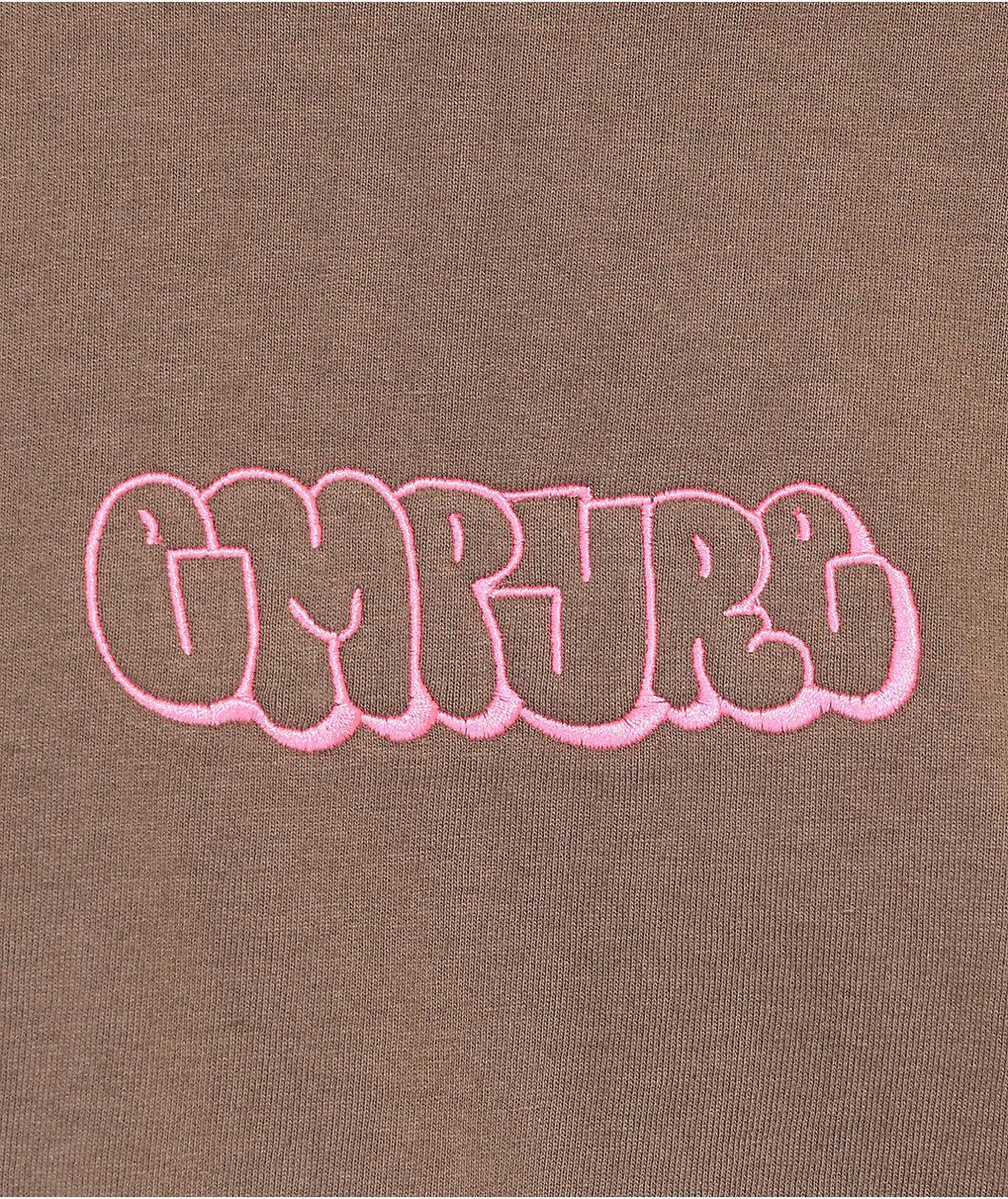 Empyre Graffiti Embroidered Brown T-Shirt Product Image