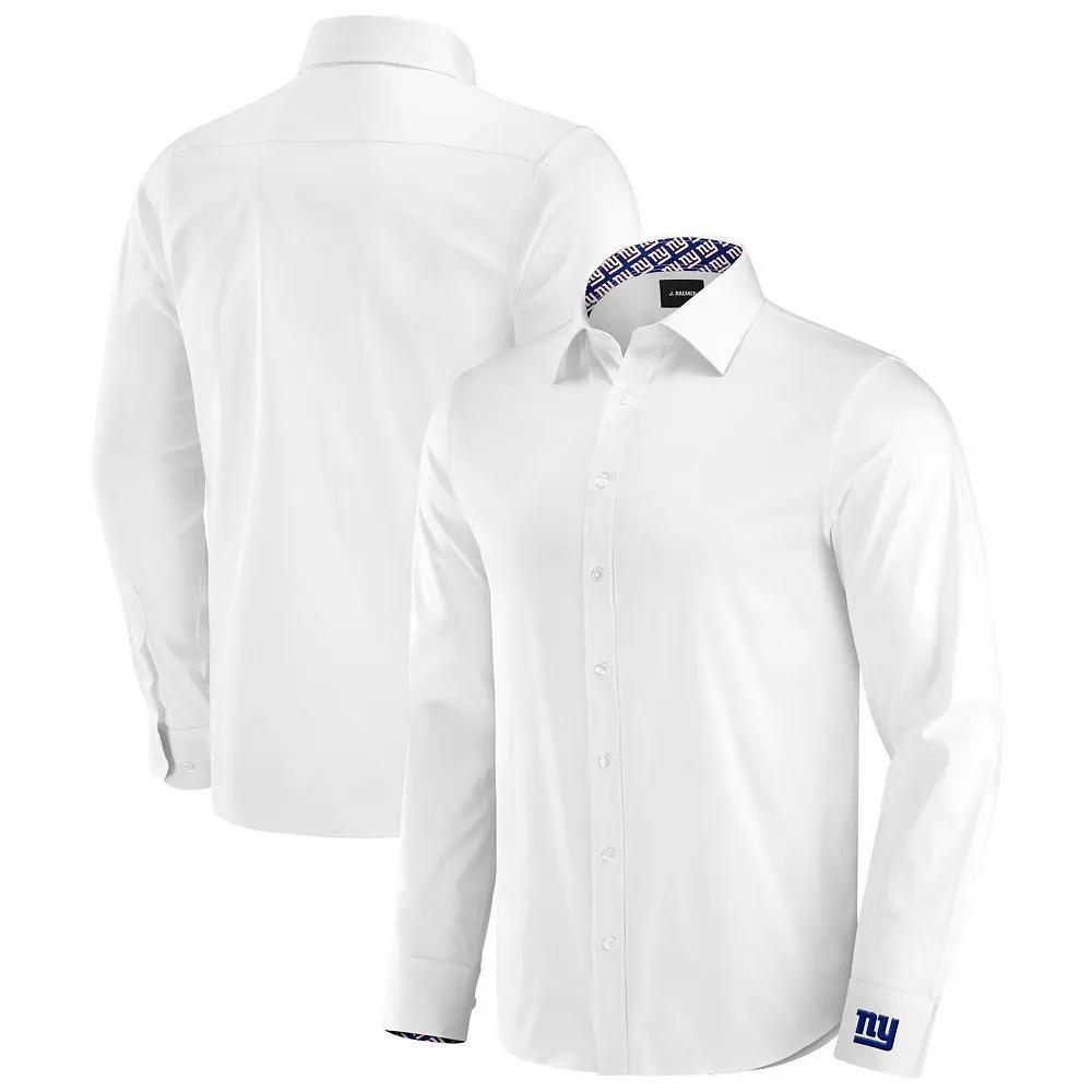 Men's J. Palmer White New York Giants Man-In-Motion Long Sleeve Button-Up Dress Shirt,  Product Image