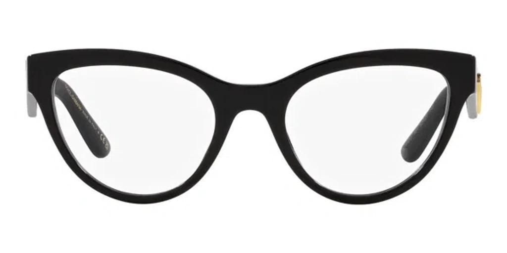 DOLCE & GABBANA Dg3372 501 50 Women's Cat-eye Eyeglasses - Black Frame Product Image