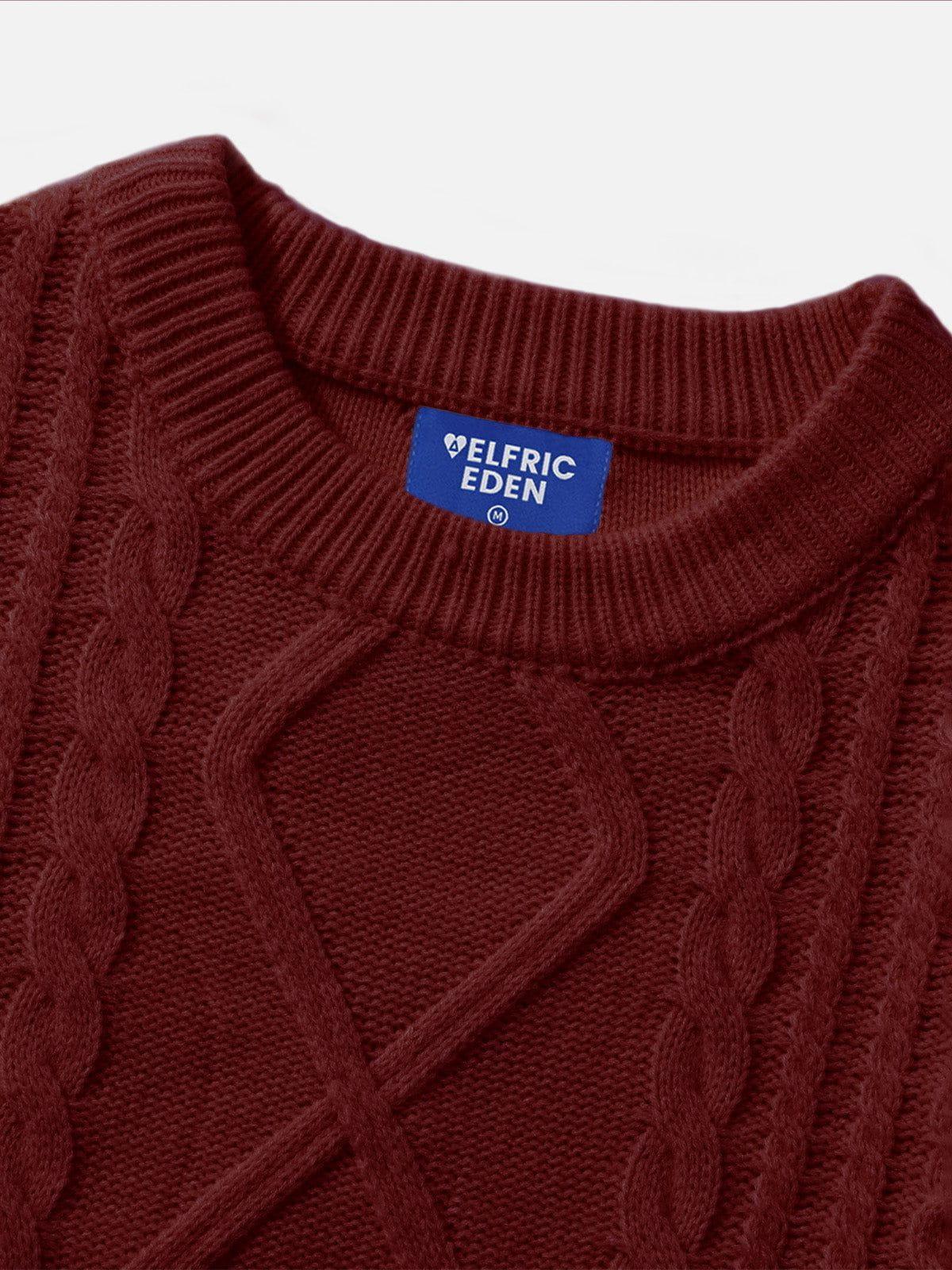 Aelfric Eden Solid Color Crew Neck Sweater US only Product Image