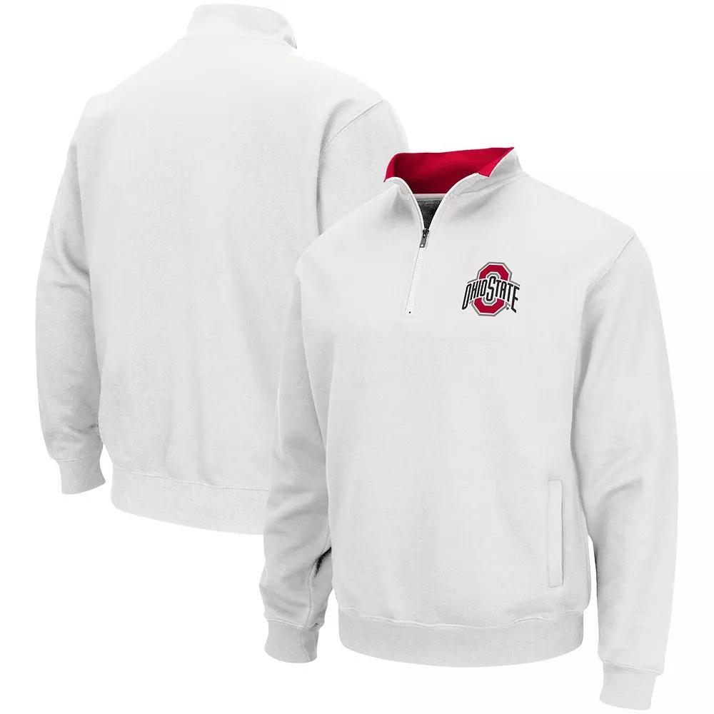 Men's Colosseum White Ohio State Buckeyes Tortugas Team Logo Quarter-Zip Jacket,  Product Image