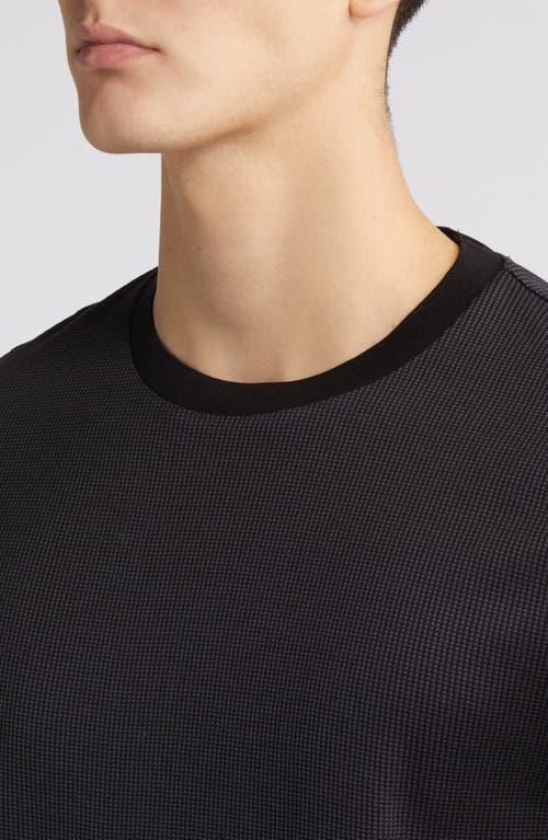 HUGO BOSS Structured-cotton T-shirt With Mercerized Finish In Black Product Image