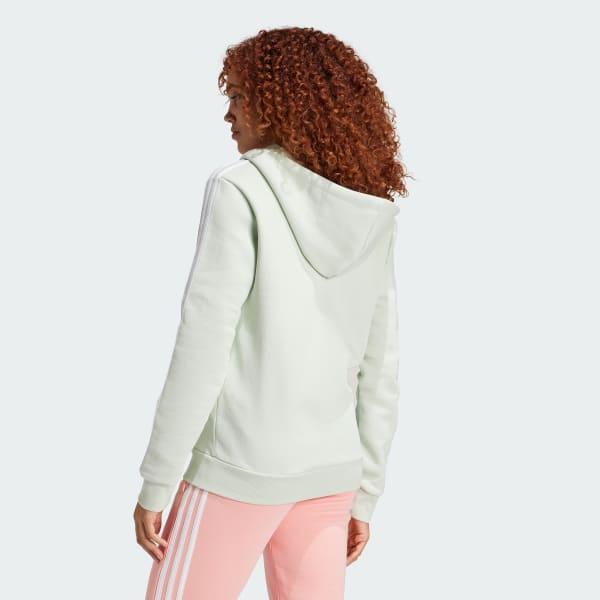 Essentials 3-Stripes Full-Zip Fleece Hoodie Product Image