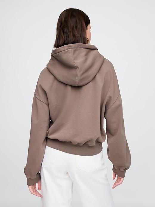 VintageSoft Arch Logo Cropped Hoodie Product Image