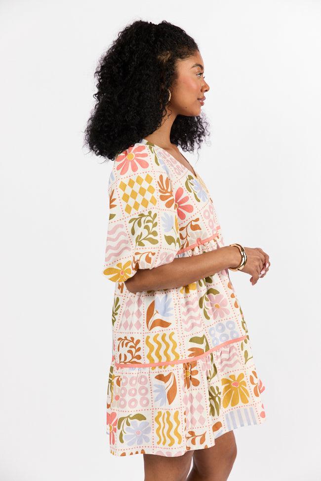 Iconic Summer Multi Print Mini Dress SALE Product Image