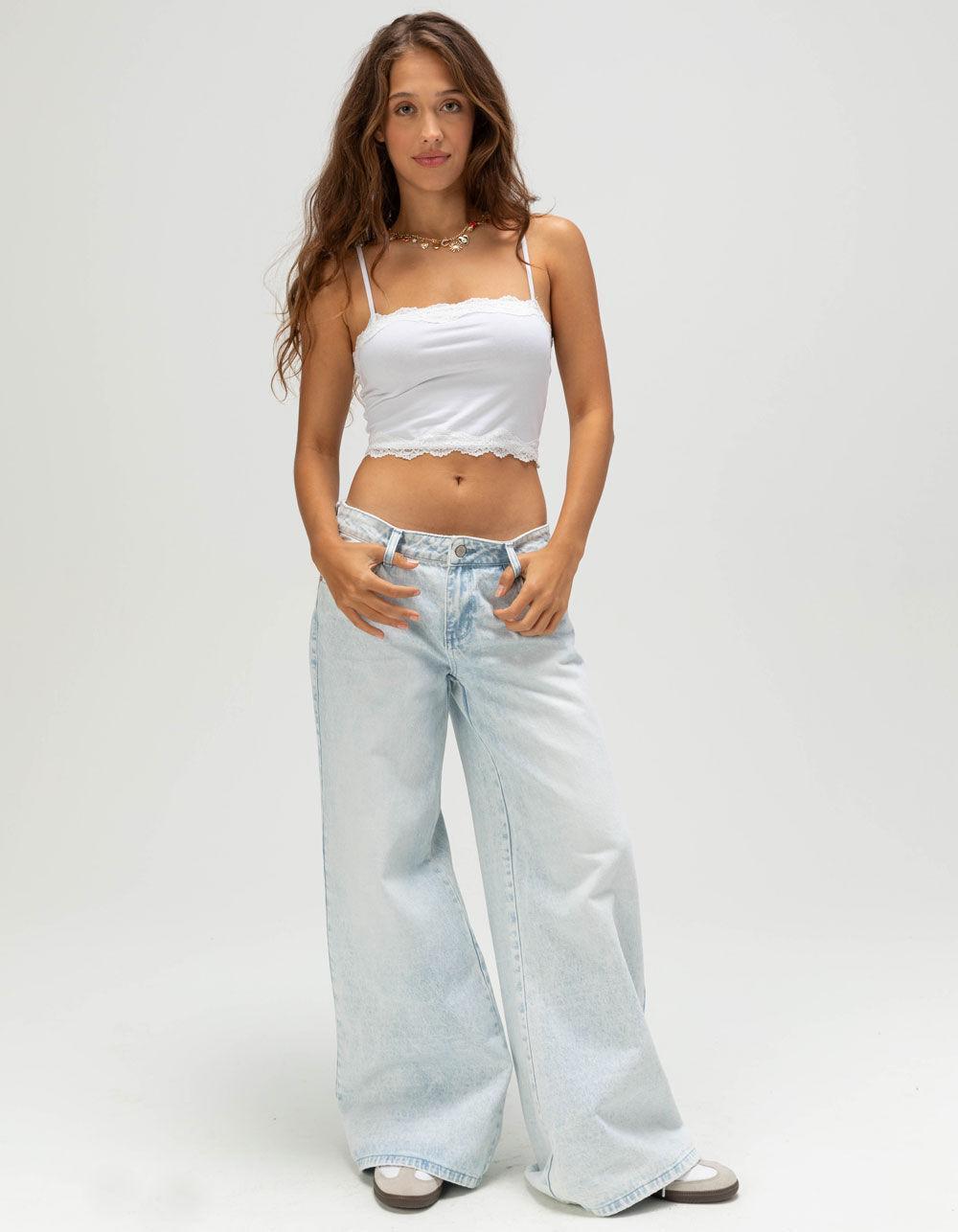 TILLYS Lace Hem Womens Cami - WHITE Product Image