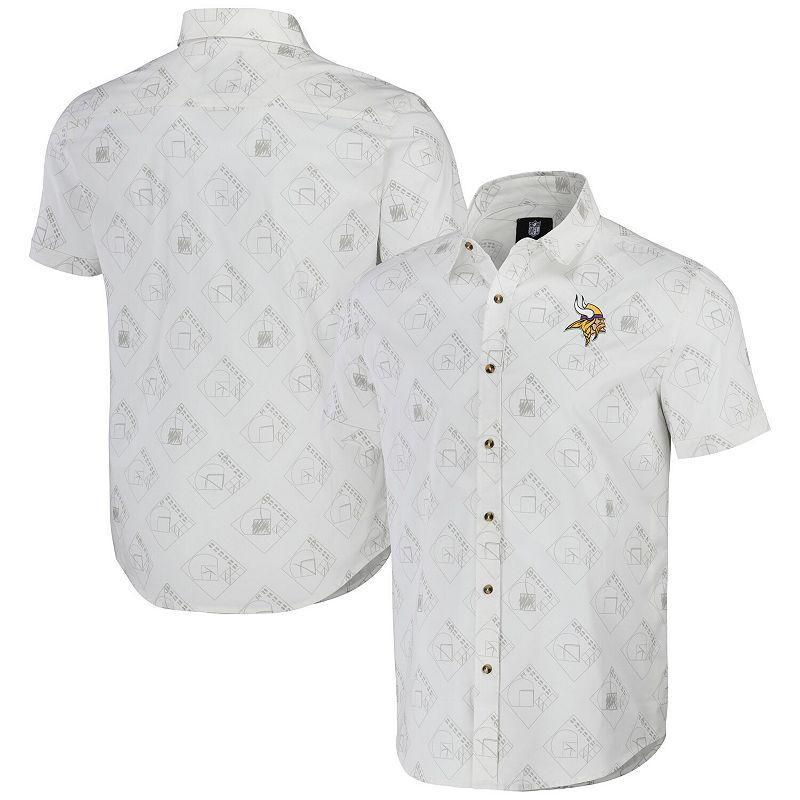 Men's NFL x Darius Rucker Collection by Fanatics White New Orleans Saints Woven Short Sleeve Button Up Shirt, Size: Small Product Image