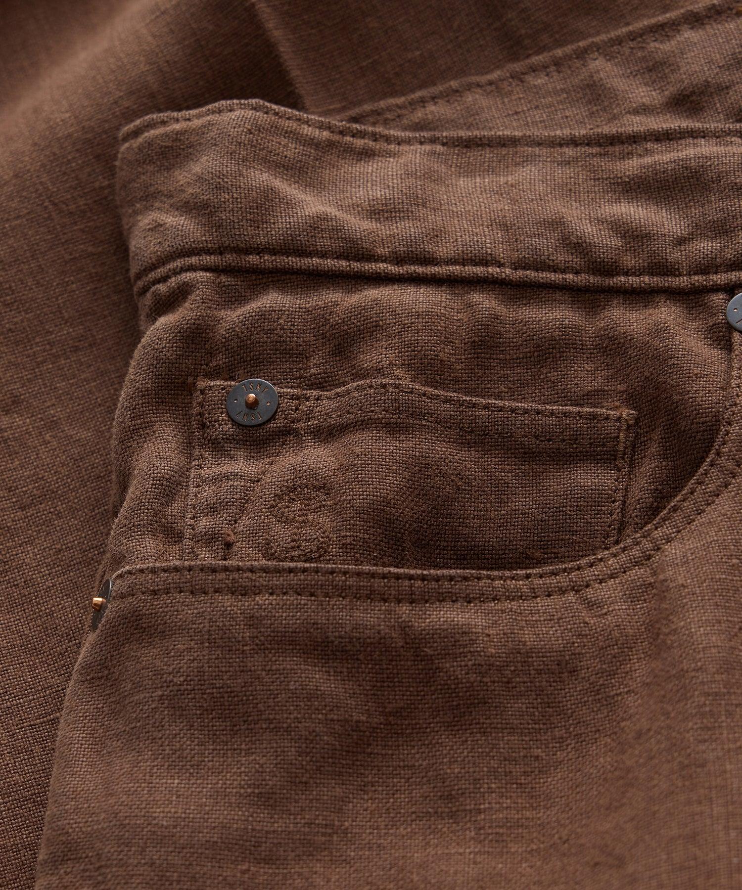 Straight Fit 5-Pocket Linen Pant Male Product Image