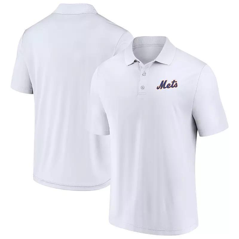 Men's Fanatics White New York Mets Component Polo, Size: Large Product Image