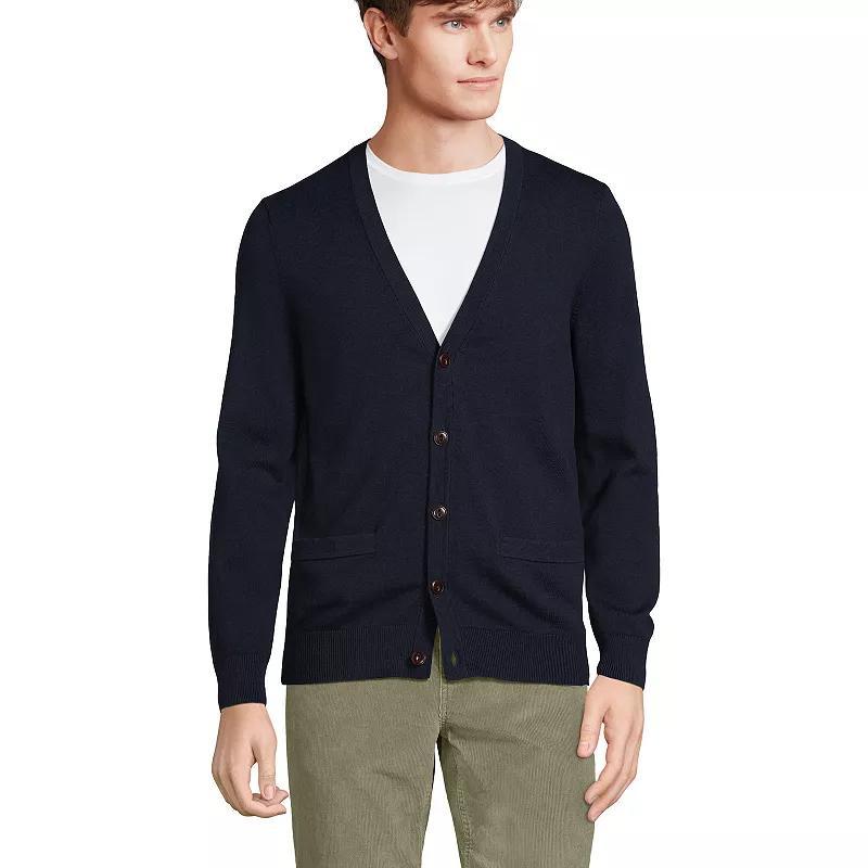Big & Tall Lands' End Cotton Cardigan, Men's,  Product Image