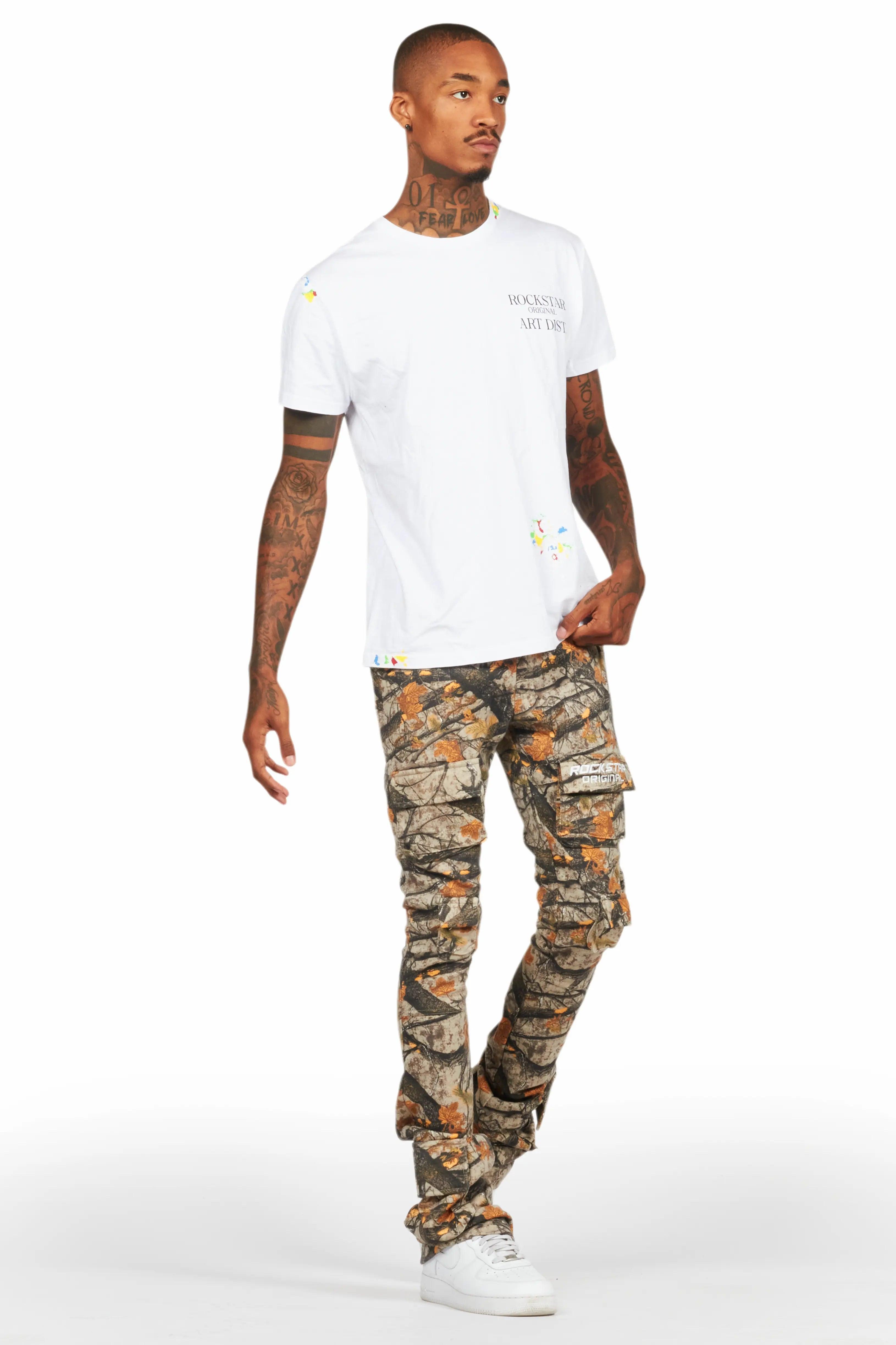 Connor Tree Camo Stacked Flare Track Pant Male Product Image