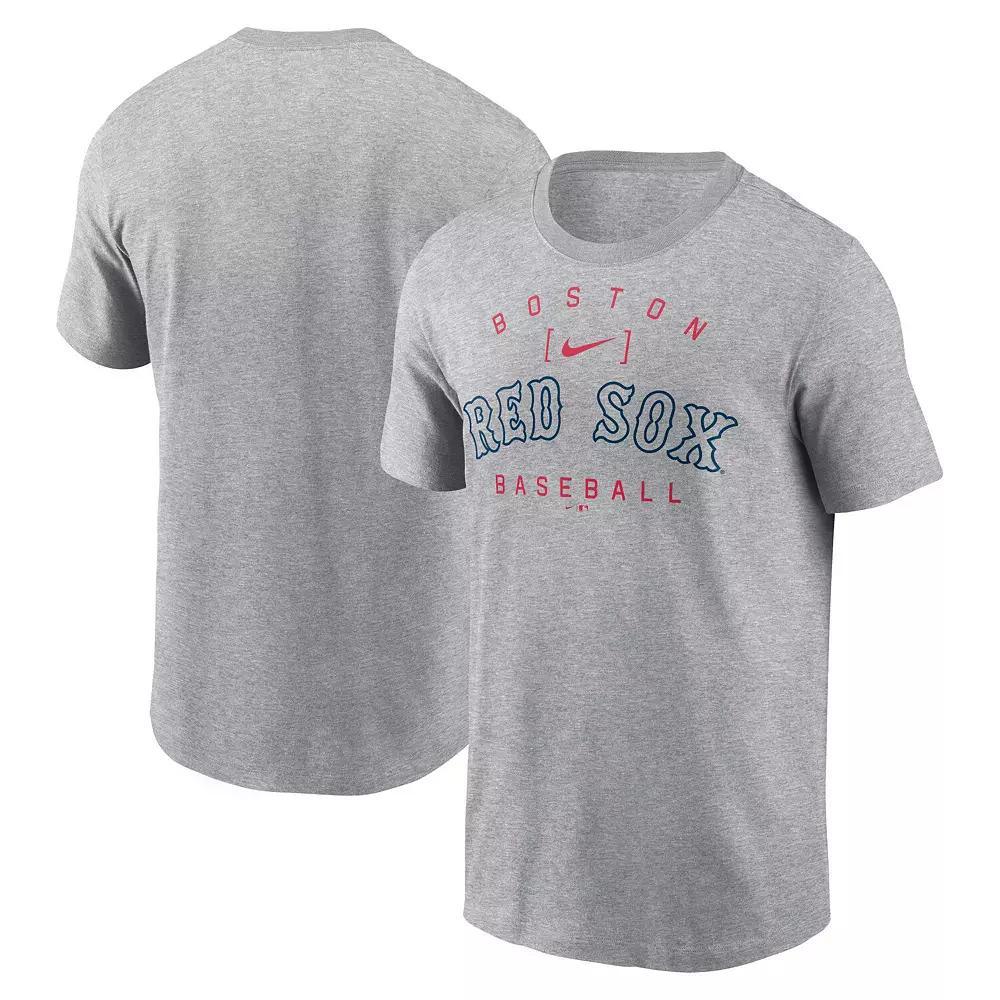 Men's Nike Heather Gray Boston Red Sox Home Team Athletic Arch T-Shirt,  Product Image