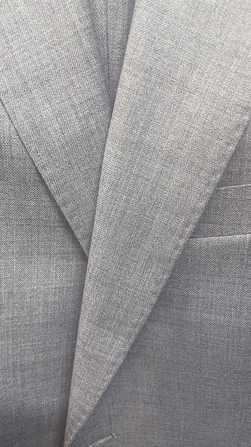 (36S, 38L) 100% Virgin Wool Regular Fit Light Gray Suit Product Image