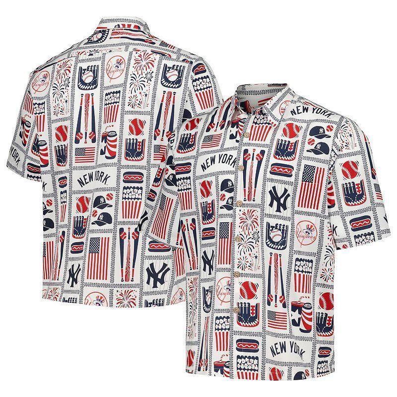 Men's Reyn Spooner White New York Yankees Americana Button-Up Shirt, Size: 3XL Product Image