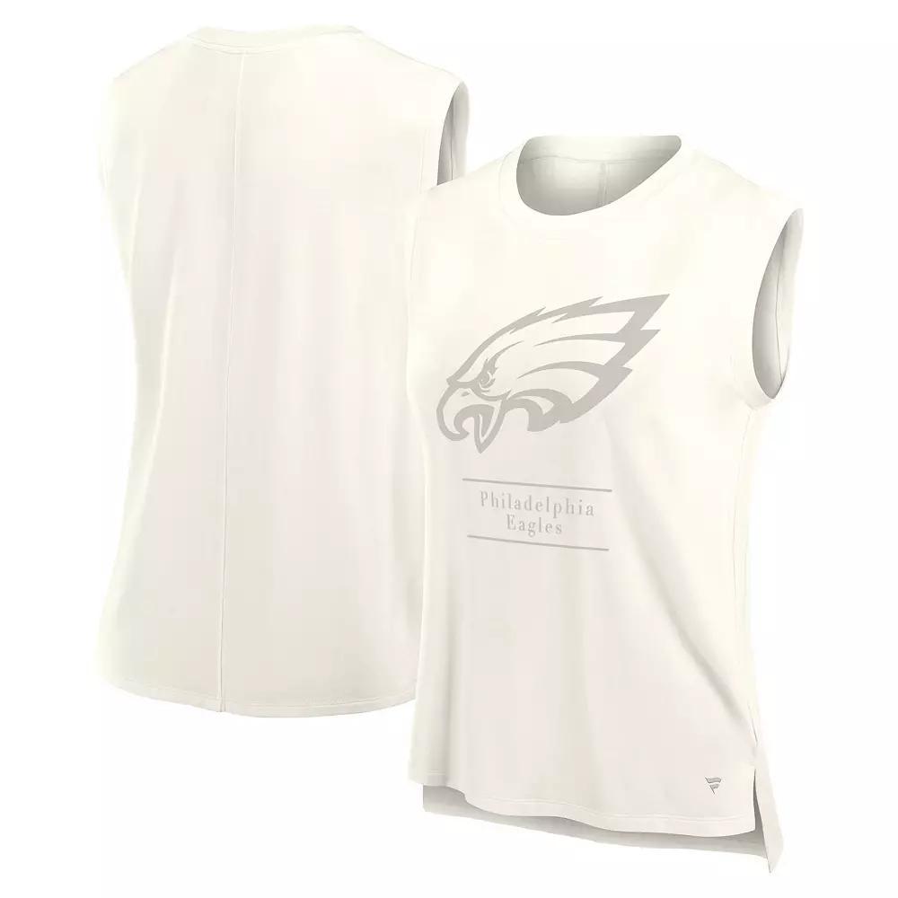 Women's Fanatics Cream Philadelphia Eagles Studio Embrace Tank Top,  Product Image