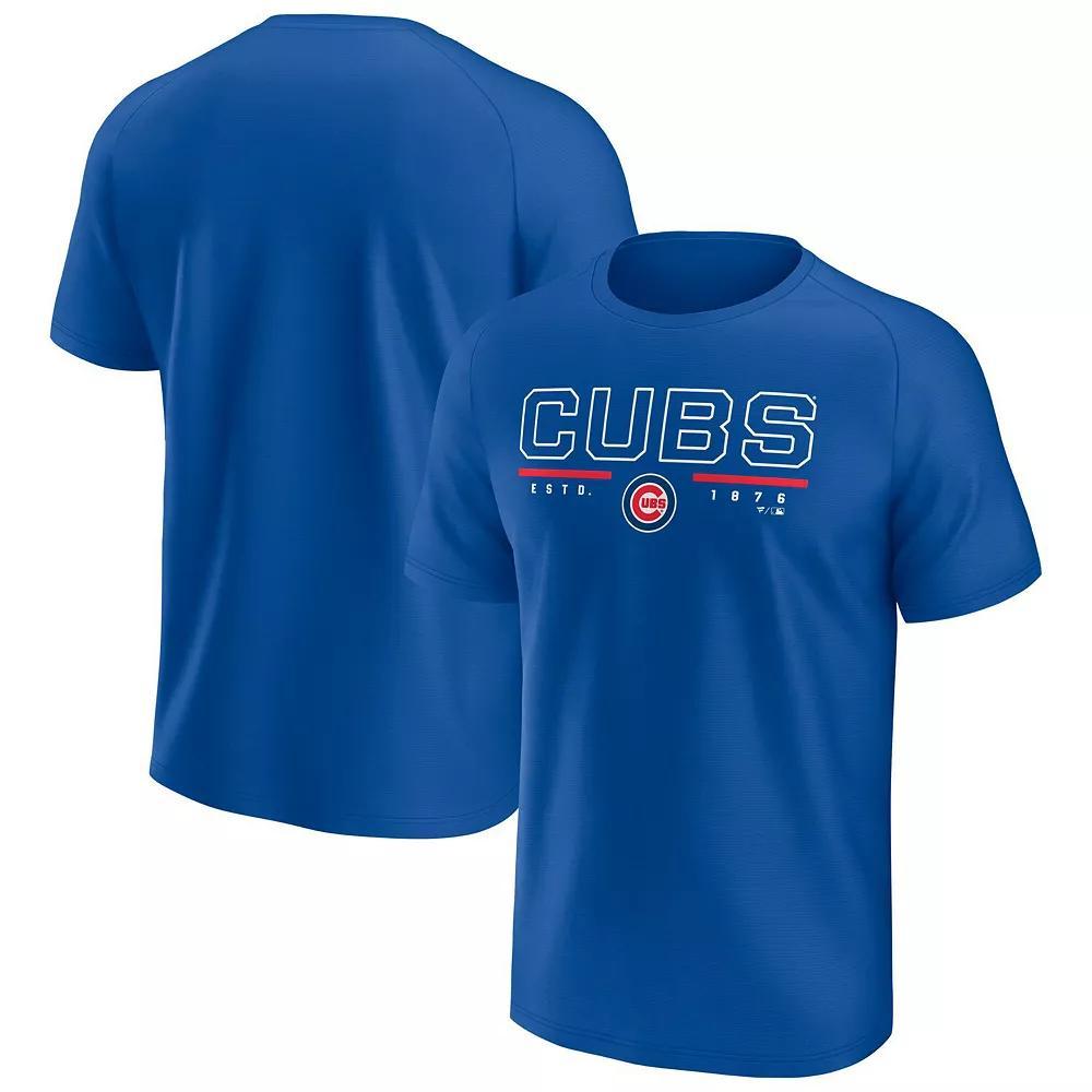 Men's Fanatics  Royal Chicago Cubs Raglan T-Shirt, Size: Large, Blue Product Image