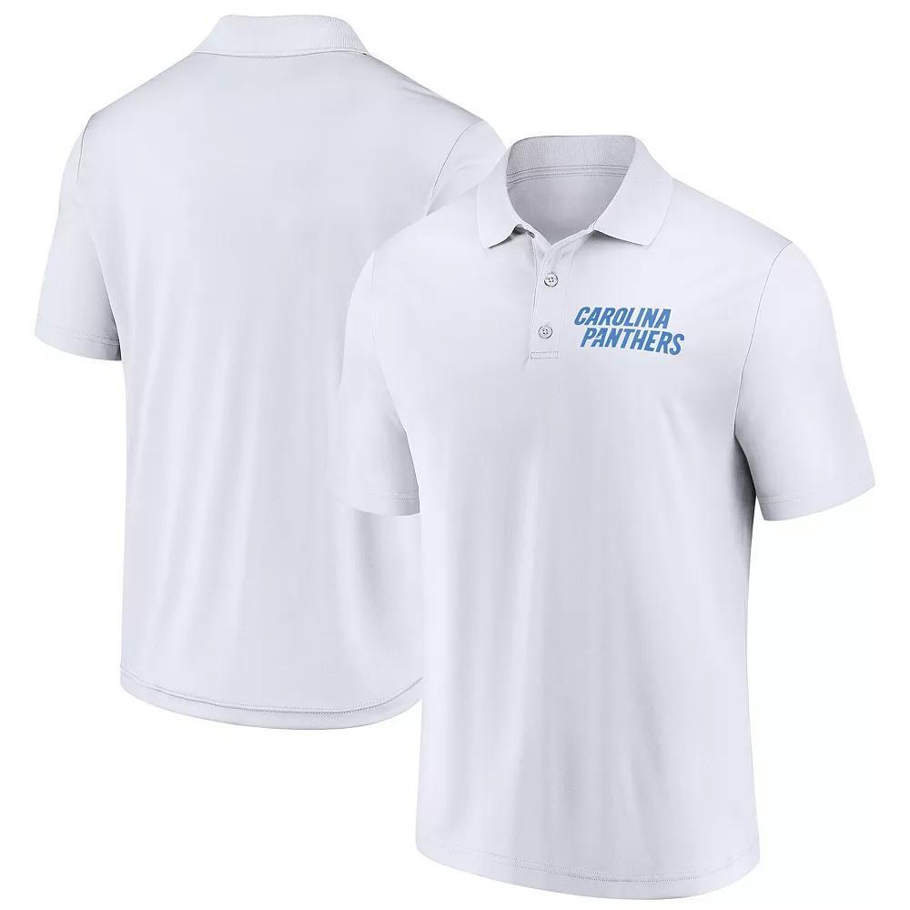 Men's Fanatics  White Carolina Panthers Lockup Polo, Size: 3XL Product Image
