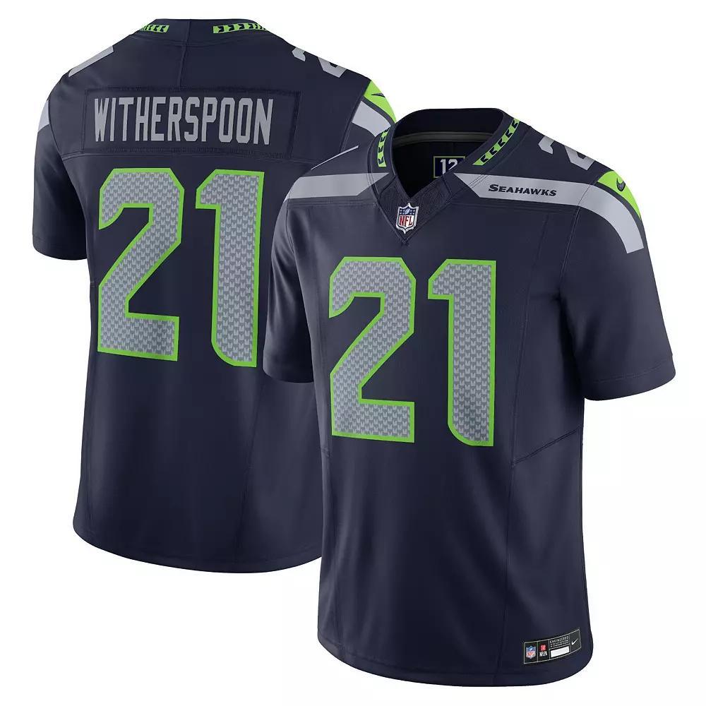 Men's Nike Devon Witherspoon Navy Seattle Seahawks Vapor F.U.S.E. Limited Jersey,  Product Image
