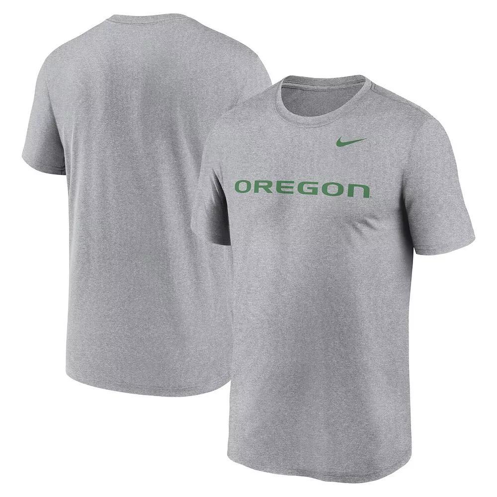 Men's Nike Heather Gray Oregon Ducks Primetime Legend Wordmark T-Shirt, Size: 2XL, Grey Product Image