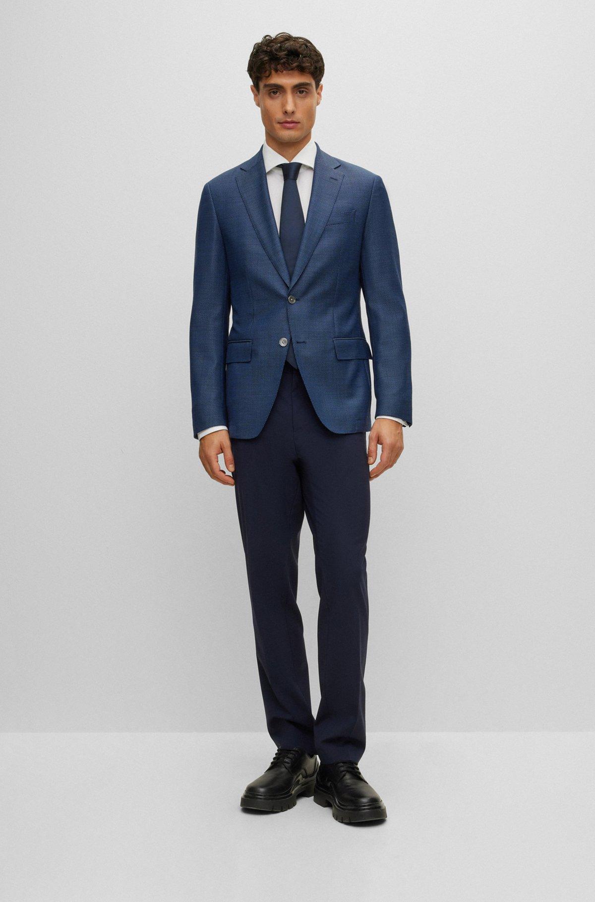 Slim-fit jacket in wool twill Product Image