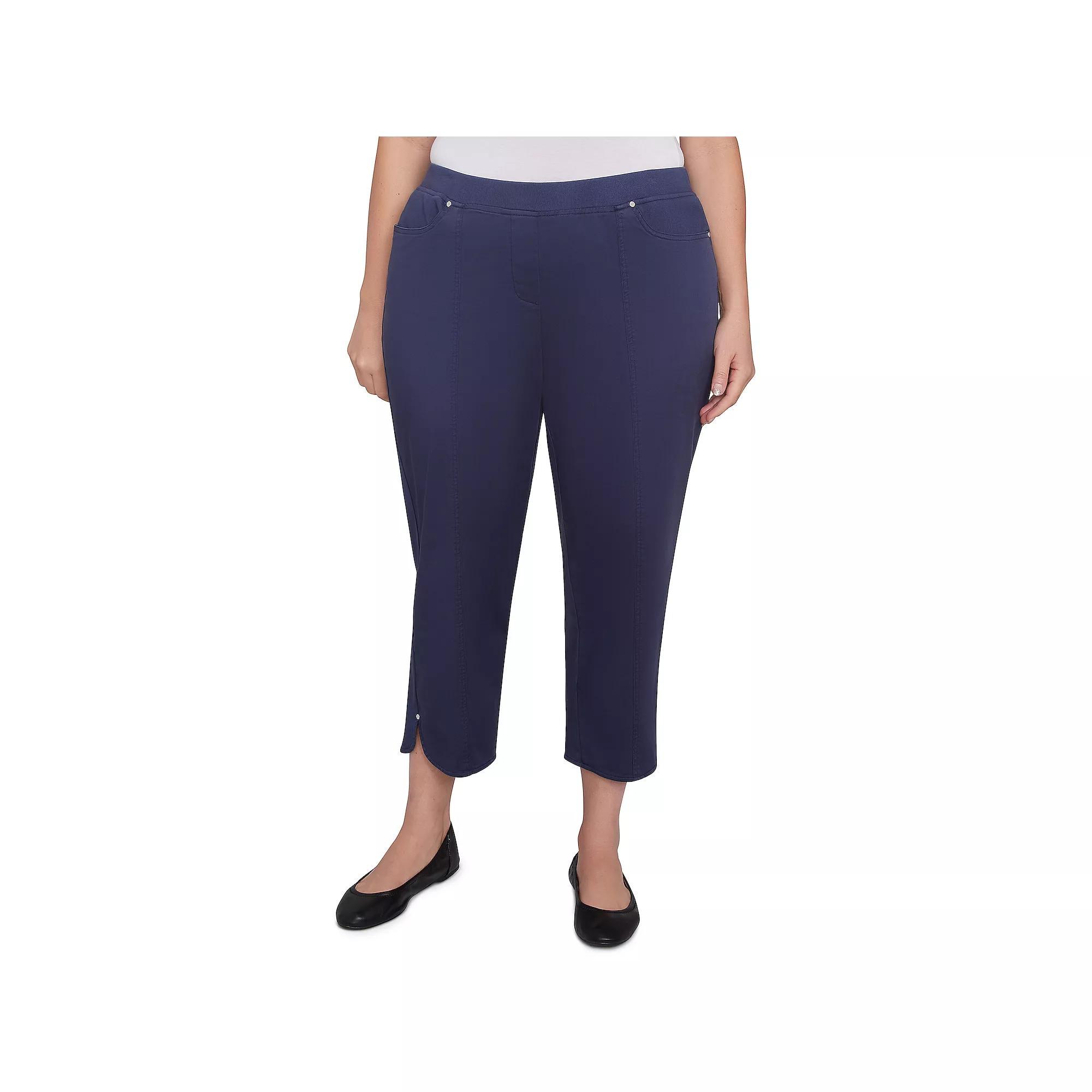 Plus Size Alfred Dunner Tailored Tulip Hem Capri Pants, Women's, Size: 16 W, Marine Blue Product Image