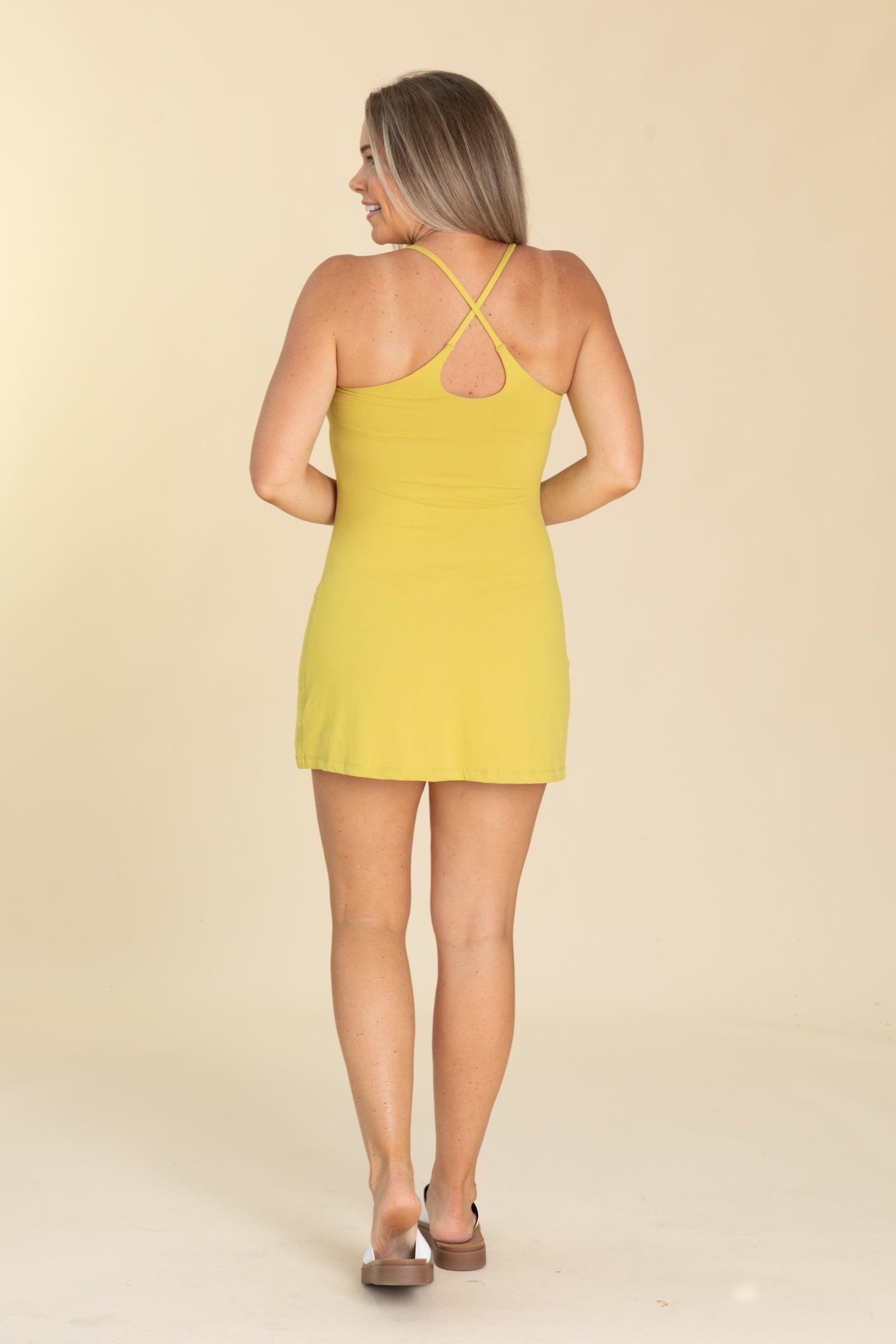Light Olive Built In Bra Active Dress Product Image