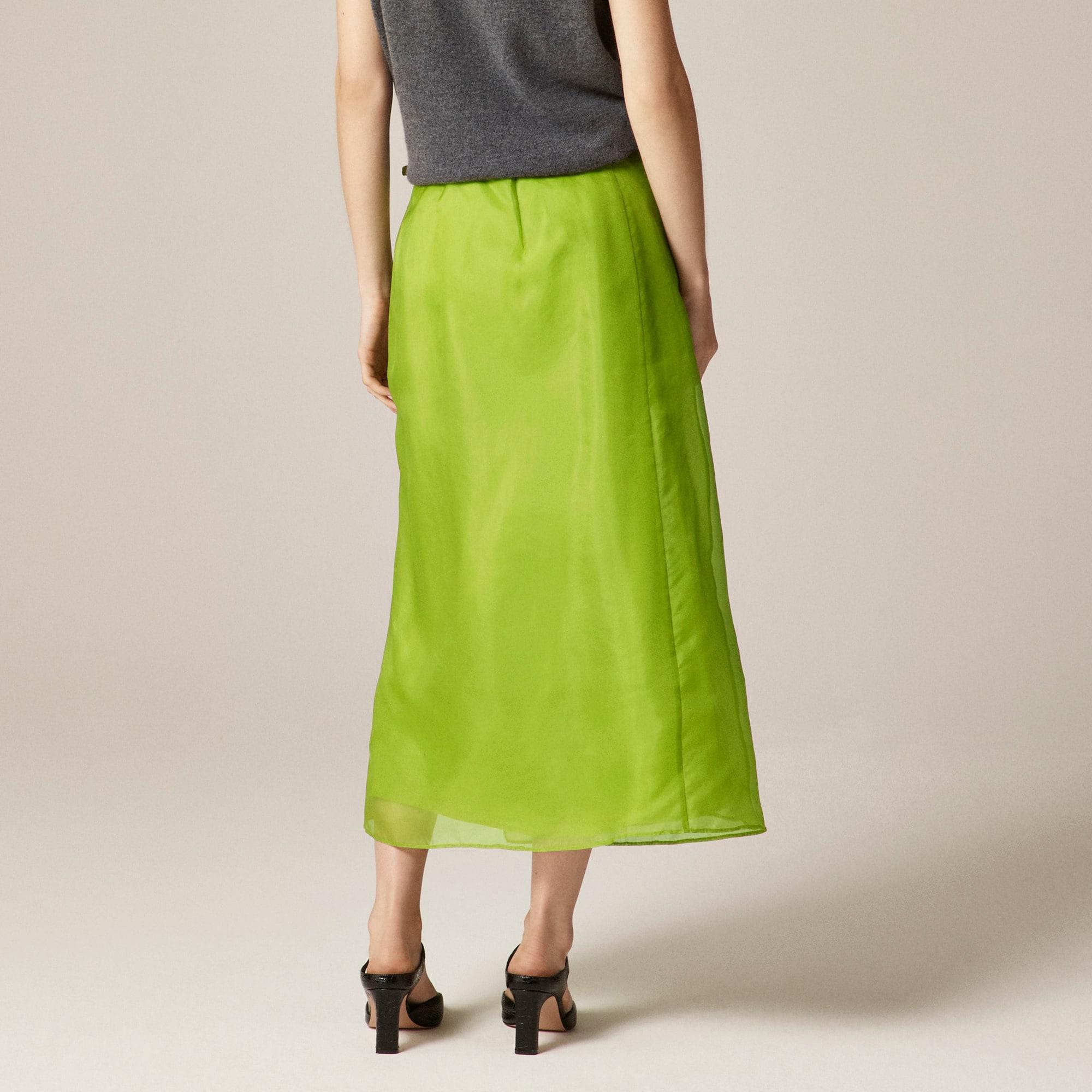 Collection wrap skirt in silk organza Product Image