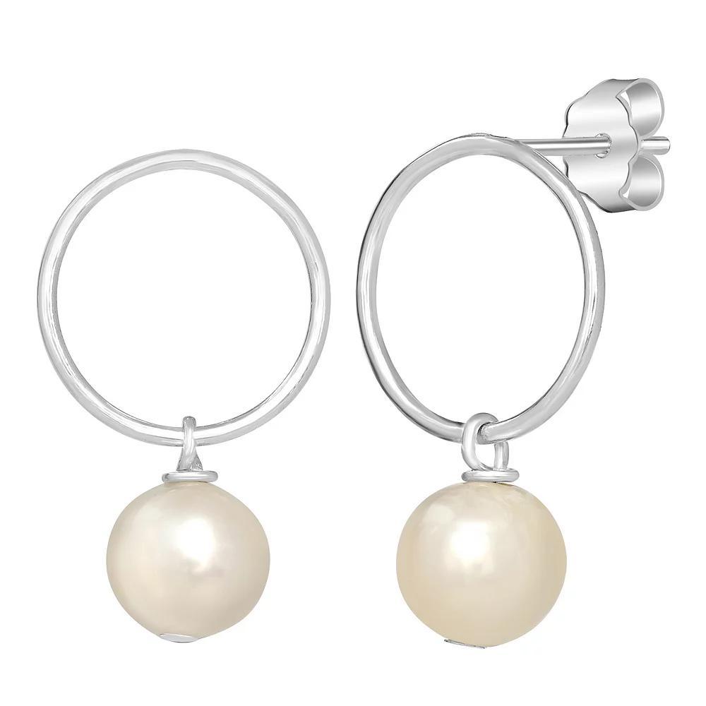 Gemistry Sterling Silver Open Circle Drop Earrings, Women's Product Image